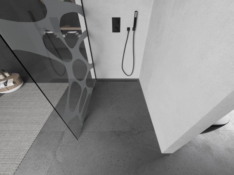 Ścianka prysznicowa typu walk-in Mexen Kioto L biały wzór 100 x 200 cm 1 szt.