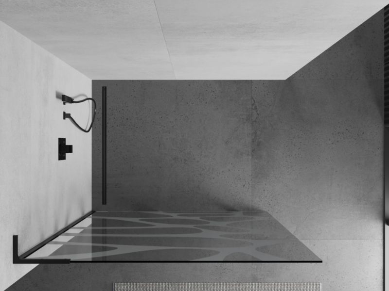 Ścianka prysznicowa typu walk-in Mexen Kioto L biały wzór 100 x 200 cm 1 szt.