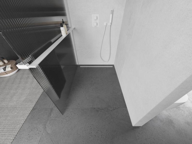 Ścianka prysznicowa walk-in Mexen Kioto+ biała 140x200 cm 1 szt.