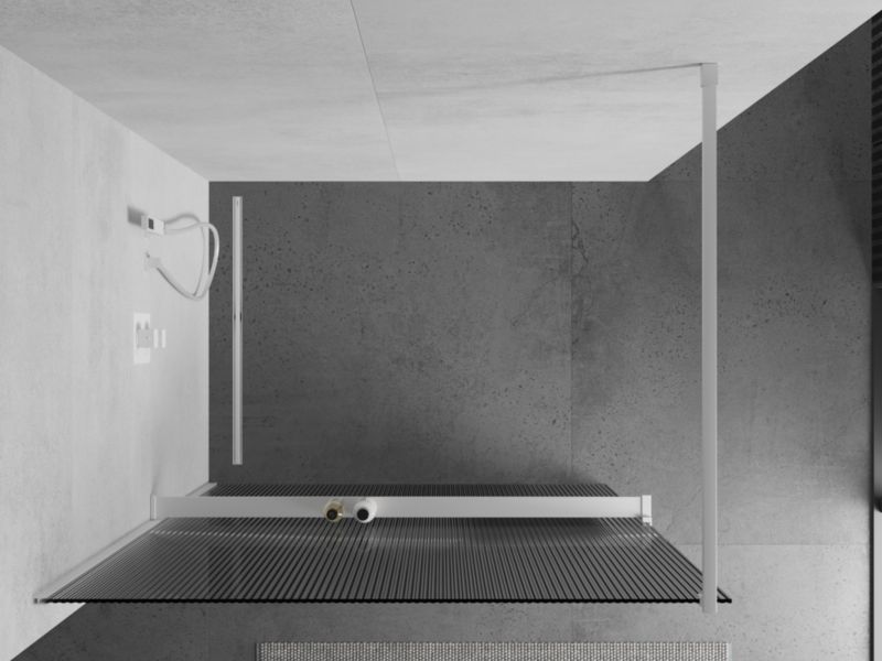 Ścianka prysznicowa walk-in Mexen Kioto+ biała 140x200 cm 1 szt.