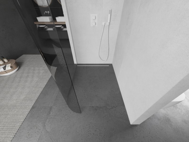 Ścianka prysznicowa walk-in Mexen Kioto biała 80x200 cm 1 szt.
