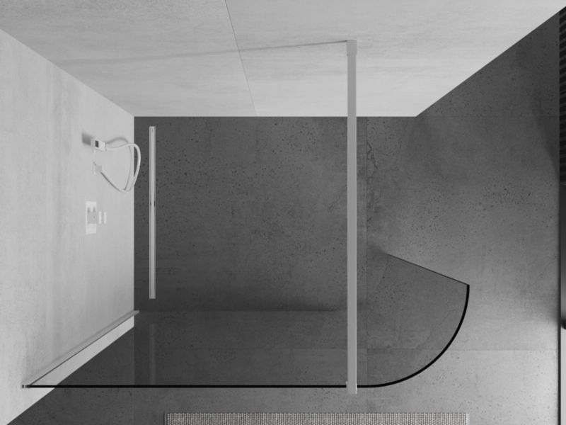 Ścianka prysznicowa walk-in Mexen Kioto biała 80x200 cm 1 szt.
