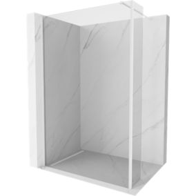 Ścianka prysznicowa walk-in Mexen Kioto biały transparent 170x40 1 szt.