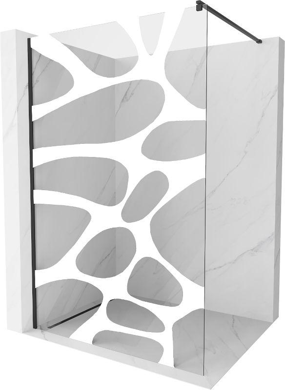 Ścianka prysznicowa walk-in Mexen Kioto biały wzór 120 x 200 cm 1 szt.