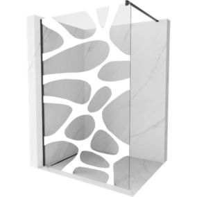 Ścianka prysznicowa walk-in Mexen Kioto biały wzór 120 x 200 cm 1 szt.