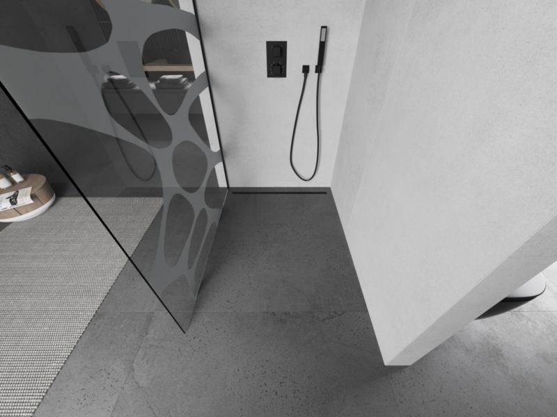 Ścianka prysznicowa walk-in Mexen Kioto biały wzór 120 x 200 cm 1 szt.