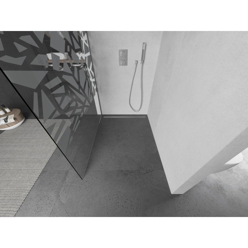 Ścianka prysznicowa walk-in Mexen Kioto biały wzór 140x200 cm 800-140-101-01-85 1 szt.