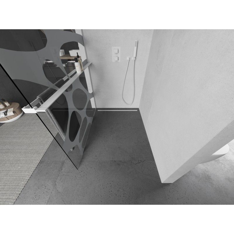 Ścianka prysznicowa walk-in Mexen Kioto+ biały wzór 70x200 cm 800-070-121-20-97 1 szt.