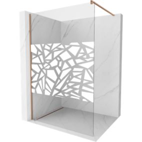 Ścianka prysznicowa walk-in Mexen Kioto biały wzór 80 x 200 cm 1 szt.