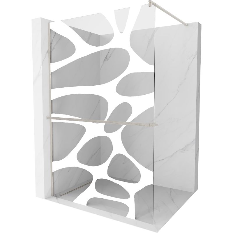 Ścianka prysznicowa Walk-in Mexen Kioto+ biały wzór 90x200 cm 1 szt.