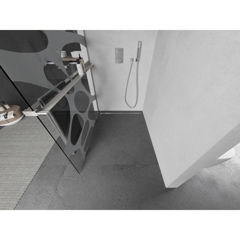 Ścianka prysznicowa Walk-in Mexen Kioto+ biały wzór 90x200 cm 1 szt.