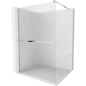 Ścianka prysznicowa walk-in Mexen Kioto+ chrom prążki 100x200 cm 1 szt.