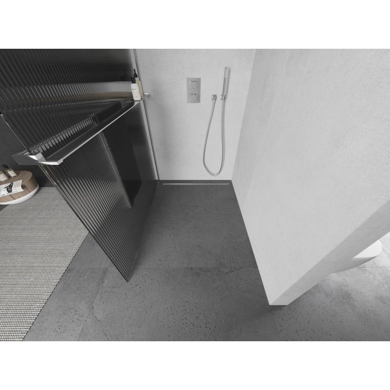 Ścianka prysznicowa walk-in Mexen Kioto+ chrom prążki 100x200 cm 1 szt.