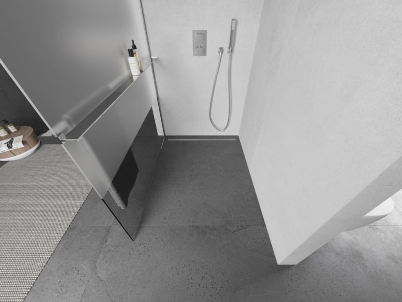 Ścianka prysznicowa walk-in Mexen Kioto+ chrom szron/transparent 140x200 cm 1 szt.