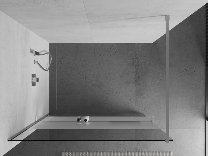 Ścianka prysznicowa walk-in Mexen Kioto+ chrom szron/transparent 140x200 cm 1 szt.