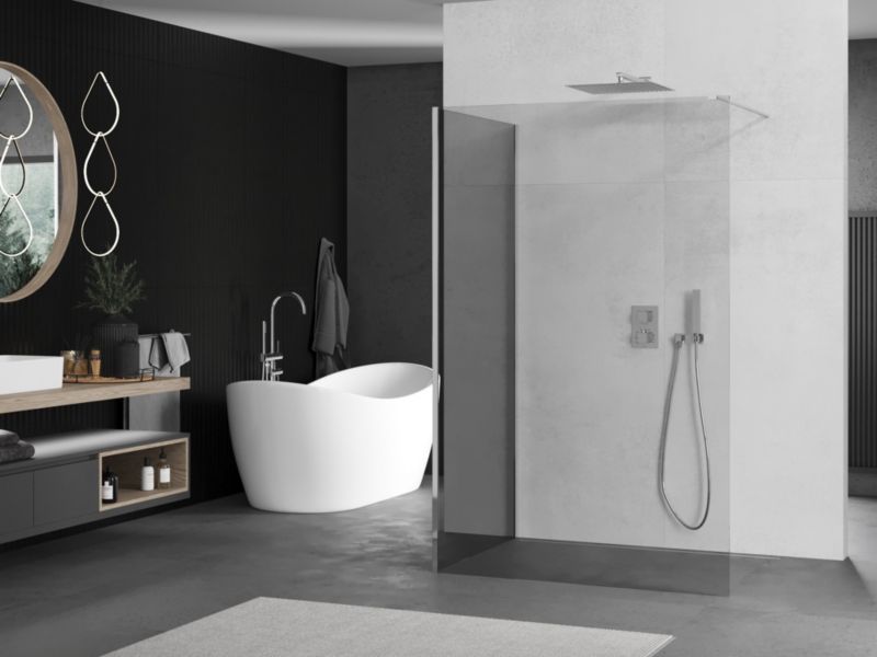 Ścianka prysznicowa walk-in Mexen Kioto chrom transparent 100x100 cm 1 szt.