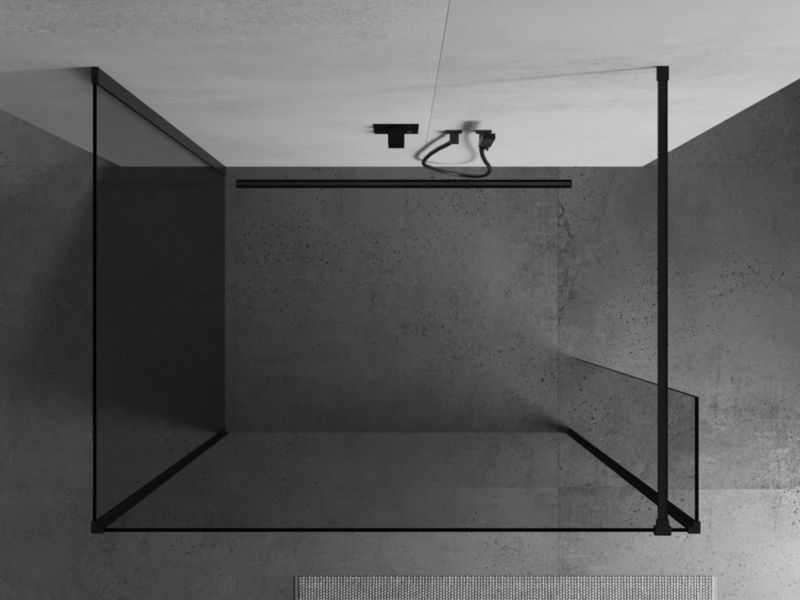 Ścianka prysznicowa walk-in Mexen Kioto czarna 110 x 95 x 30 cm 1 szt.