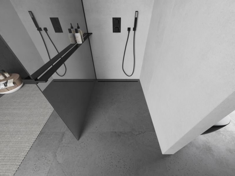 Ścianka prysznicowa walk-in Mexen Kioto+ czarna 110x200 cm 800-110-121-70-50 1 szt.
