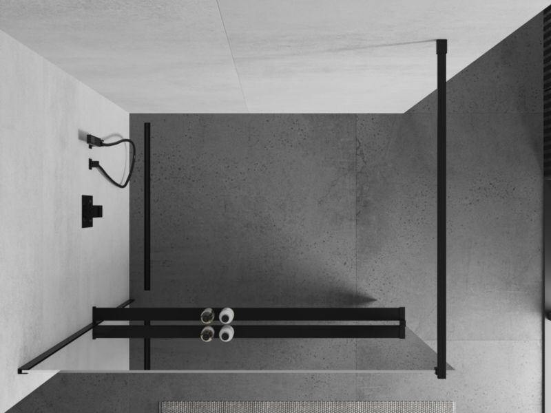 Ścianka prysznicowa walk-in Mexen Kioto+ czarna 110x200 cm 800-110-121-70-50 1 szt.