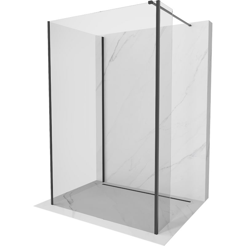 Ścianka prysznicowa walk-in Mexen Kioto czarna 115x110x40 1 szt.