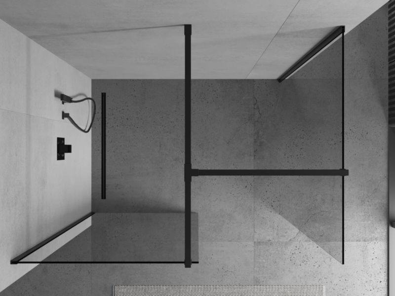 Ścianka prysznicowa walk-in Mexen Kioto czarna 120x120 cm 1 szt.