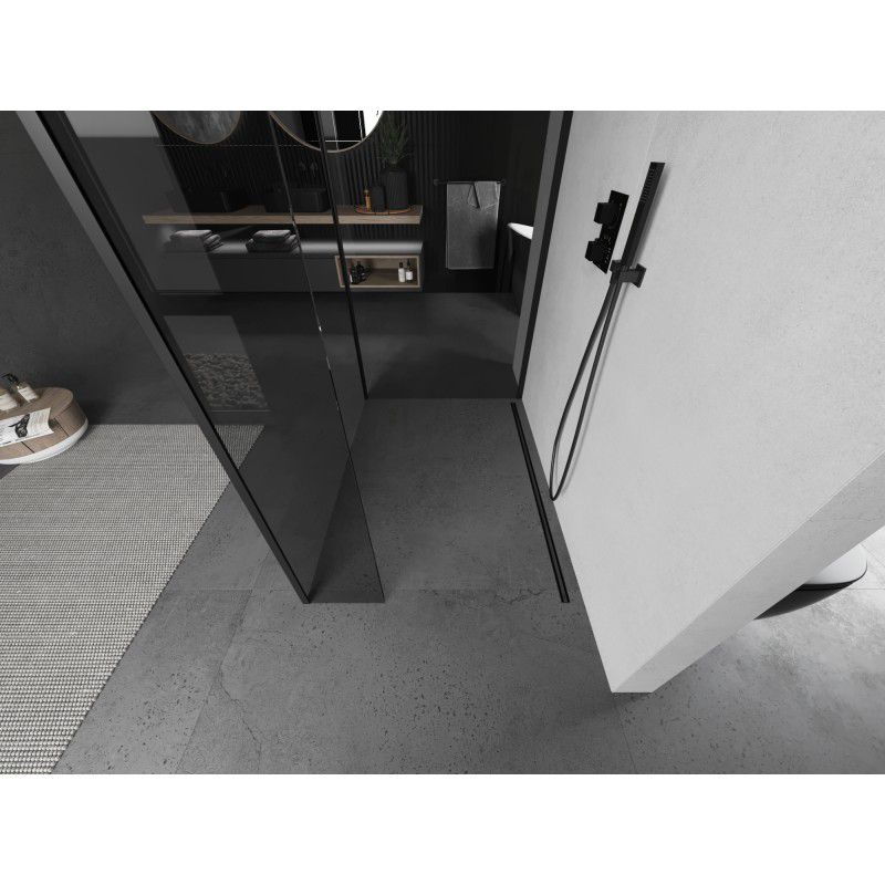 Ścianka prysznicowa walk-in Mexen Kioto czarna 125 x 70 x 30 cm 1 szt.