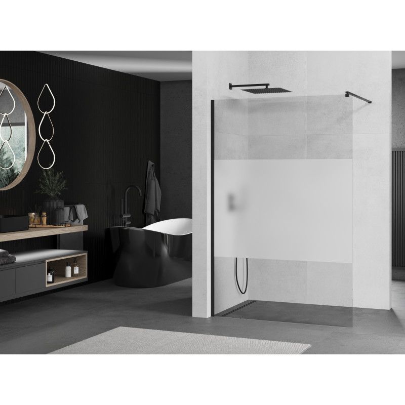 Ścianka prysznicowa Walk-in Mexen Kioto czarna 80x200 cm 1 szt.