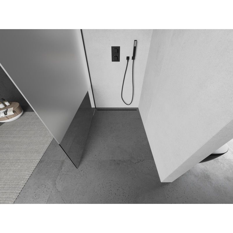 Ścianka prysznicowa Walk-in Mexen Kioto czarna 80x200 cm 1 szt.