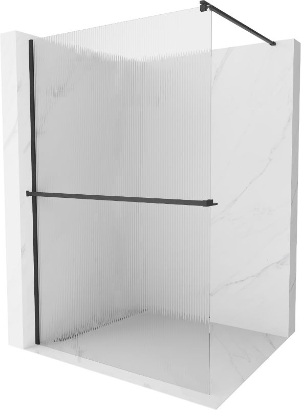 Ścianka prysznicowa Walk-in Mexen Kioto+ czarna 90x200 1 szt.