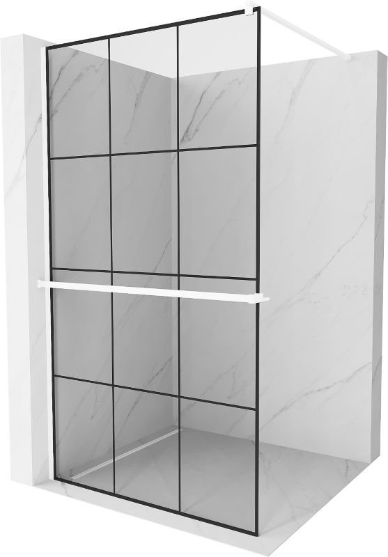 Ścianka prysznicowa walk-in Mexen Kioto+ czarny wzór 100 x 200 cm 1 szt.
