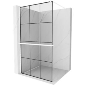 Ścianka prysznicowa walk-in Mexen Kioto+ czarny wzór 100 x 200 cm 1 szt.