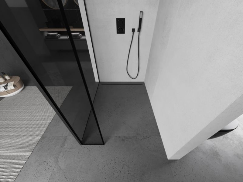 Ścianka prysznicowa Walk-in Mexen Kioto czarny wzór 100 x 30 cm 1 szt.