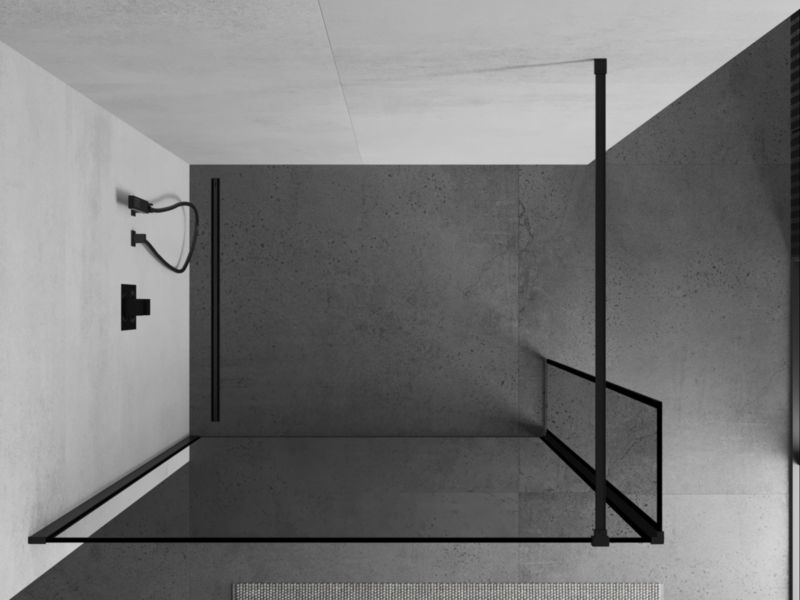Ścianka prysznicowa Walk-in Mexen Kioto czarny wzór 100 x 30 cm 1 szt.