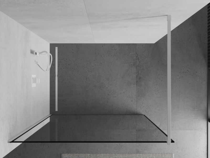 Ścianka prysznicowa walk-in Mexen Kioto czarny wzór 100x200 cm 1 szt.