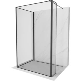 Ścianka prysznicowa walk-in Mexen Kioto czarny wzór 100x80x40 cm 1 szt.