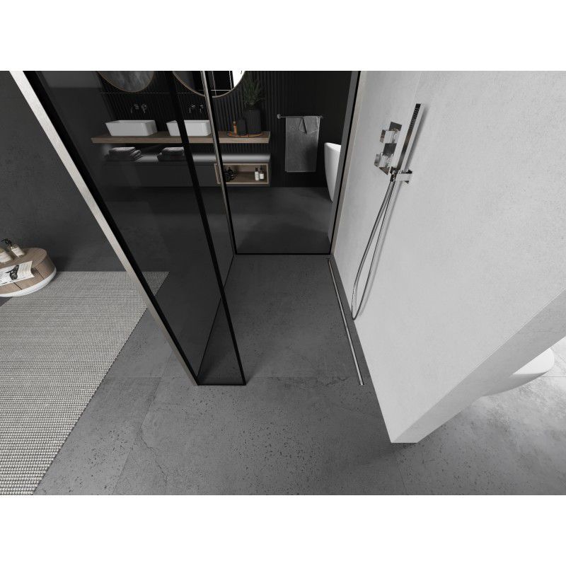 Ścianka prysznicowa walk-in Mexen Kioto czarny wzór 110x110x40 cm 1 szt.