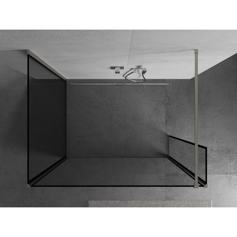 Ścianka prysznicowa walk-in Mexen Kioto czarny wzór 110x110x40 cm 1 szt.