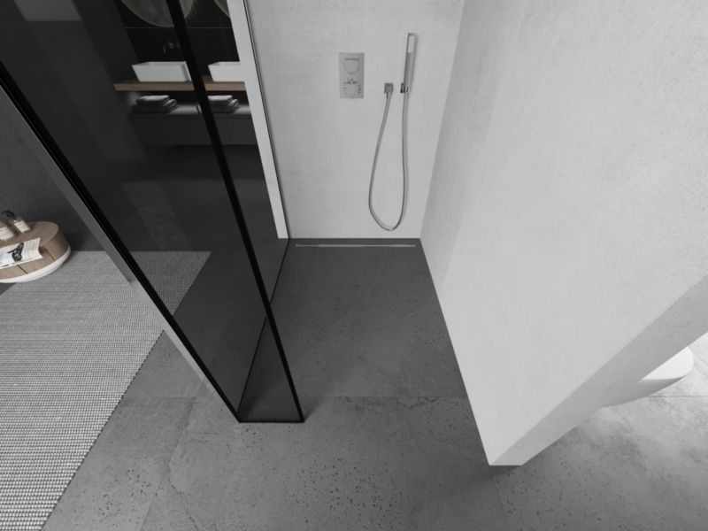 Ścianka prysznicowa walk-in Mexen Kioto czarny wzór 110x30 cm  800-110-212-01-70-030 1 szt.