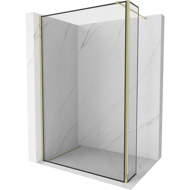 Ścianka prysznicowa walk-in Mexen Kioto czarny wzór 110x40 cm 800-110-212-50-70-040 1 szt.