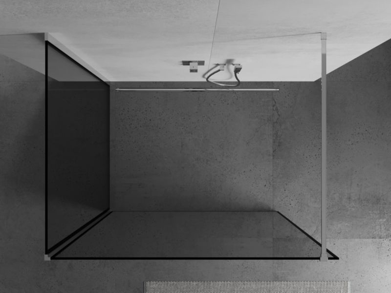 Ścianka prysznicowa walk-in Mexen Kioto czarny wzór 120 x 80 cm 800-120-212-01-70-080 1 szt.