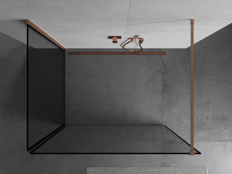 Ścianka prysznicowa walk-in Mexen Kioto czarny wzór 130x100 cm 1 szt.