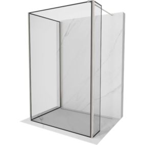 Ścianka prysznicowa walk-in Mexen Kioto czarny wzór 140x70x40 1 szt.