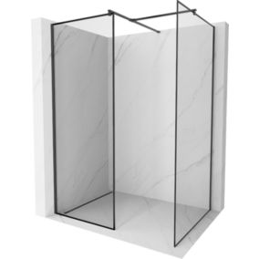 Ścianka prysznicowa walk-in Mexen Kioto czarny wzór 150x70 cm  800-150-202-70-70-0701 szt.