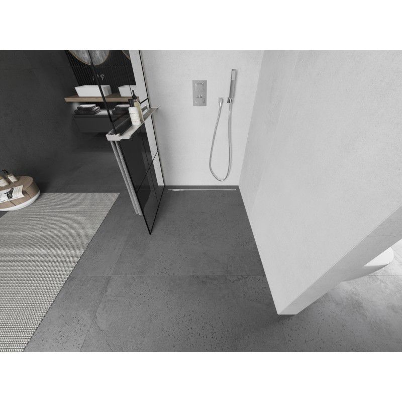 Ścianka prysznicowa walk-in Mexen Kioto+ czarny wzór 70x200 cm 1 szt.