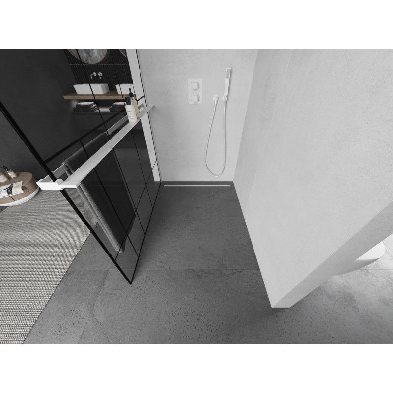 Ścianka prysznicowa walk-in Mexen Kioto+ czarny wzór 70x200 cm 1 szt.