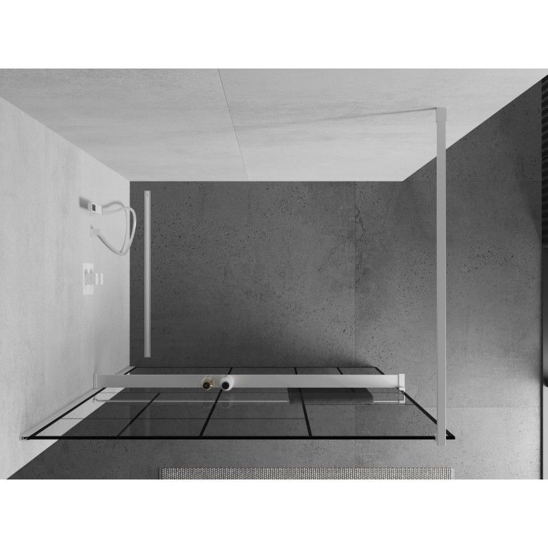 Ścianka prysznicowa walk-in Mexen Kioto+ czarny wzór 70x200 cm 1 szt.