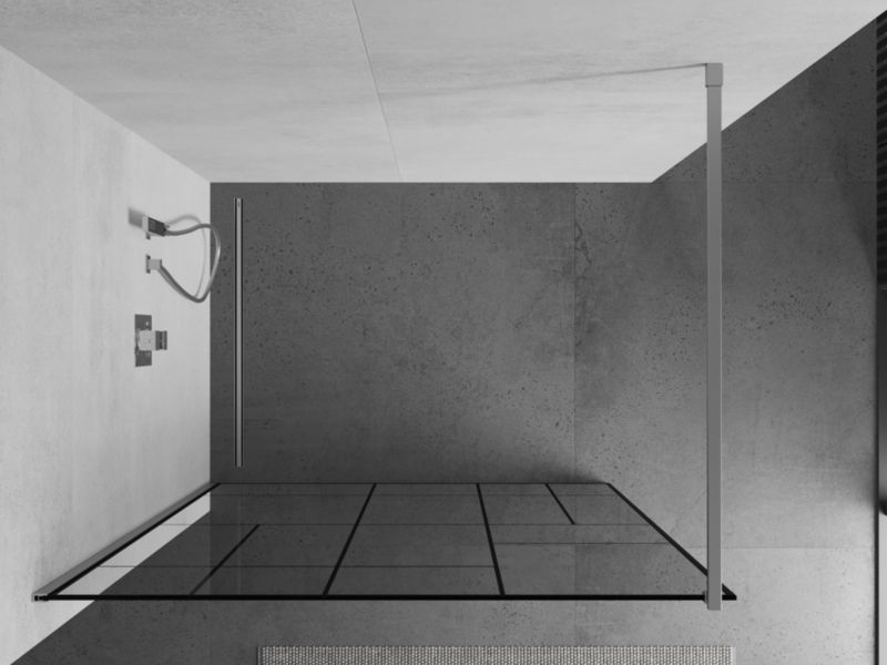 Ścianka prysznicowa walk-in Mexen Kioto czarny wzór 80x200 1 szt.