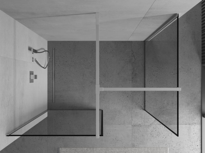Ścianka prysznicowa walk-in Mexen Kioto czarny wzór 80x80 cm 1 szt.