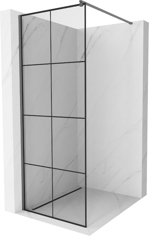 Ścianka prysznicowa walk-in Mexen Kioto czarny wzór 90x200 cm 1 szt.
