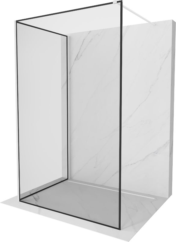 Ścianka prysznicowa walk-in Mexen Kioto czarny wzór biały 120x100 1 szt.